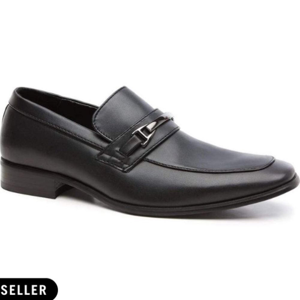 Size 8 Perry Ellis Men’s Black Dress Shoe Loafers